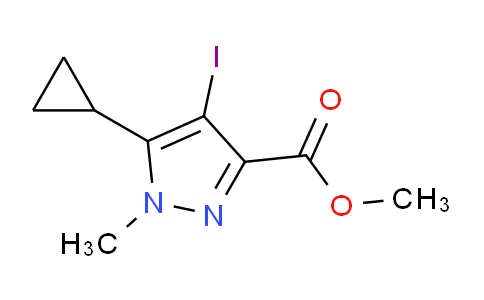 CAS No. 1247527-40-7, Methyl 5-cyclopropyl-4-iodo-1-methyl-1H-pyrazole-3-carboxylate