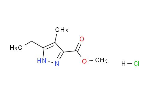 CAS No. 1085453-49-1, Methyl 5-ethyl-4-methyl-1H-pyrazole-3-carboxylate hydrochloride