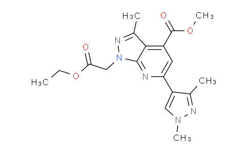 CAS No. 1006319-04-5, Methyl 6-(1,3-dimethyl-1H-pyrazol-4-yl)-1-(2-ethoxy-2-oxoethyl)-3-methyl-1H-pyrazolo[3,4-b]pyridine-4-carboxylate