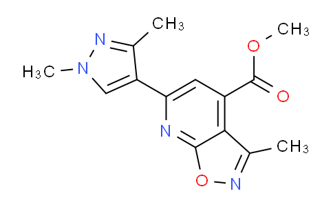CAS No. 1171594-07-2, Methyl 6-(1,3-dimethyl-1H-pyrazol-4-yl)-3-methylisoxazolo[5,4-b]pyridine-4-carboxylate