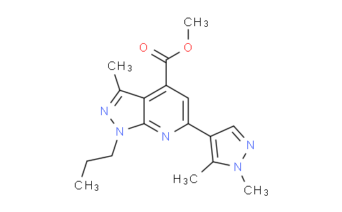 CAS No. 1006344-01-9, Methyl 6-(1,5-dimethyl-1H-pyrazol-4-yl)-3-methyl-1-propyl-1H-pyrazolo[3,4-b]pyridine-4-carboxylate