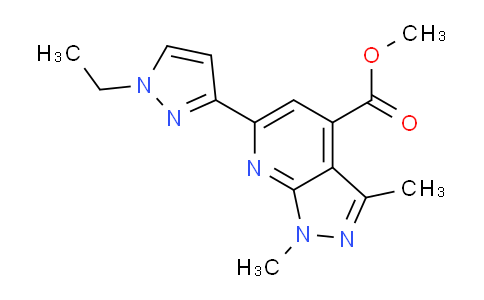 CAS No. 1172751-82-4, Methyl 6-(1-ethyl-1H-pyrazol-3-yl)-1,3-dimethyl-1H-pyrazolo[3,4-b]pyridine-4-carboxylate