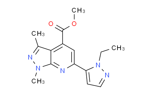 CAS No. 1171378-32-7, Methyl 6-(1-ethyl-1H-pyrazol-5-yl)-1,3-dimethyl-1H-pyrazolo[3,4-b]pyridine-4-carboxylate