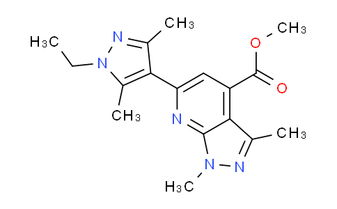 CAS No. 1170468-79-7, Methyl 6-(1-ethyl-3,5-dimethyl-1H-pyrazol-4-yl)-1,3-dimethyl-1H-pyrazolo[3,4-b]pyridine-4-carboxylate