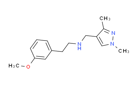 CAS No. 1170440-38-6, N-((1,3-Dimethyl-1H-pyrazol-4-yl)methyl)-2-(3-methoxyphenyl)ethanamine