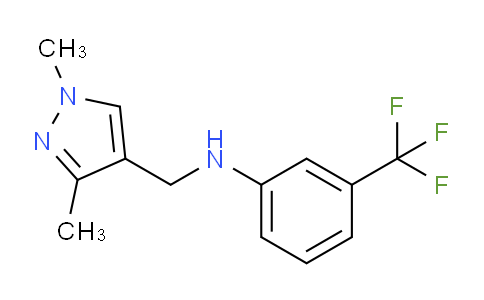 CAS No. 1006336-83-9, N-((1,3-Dimethyl-1H-pyrazol-4-yl)methyl)-3-(trifluoromethyl)aniline