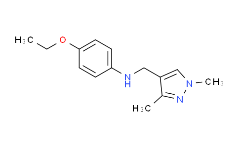 CAS No. 1006322-88-8, N-((1,3-Dimethyl-1H-pyrazol-4-yl)methyl)-4-ethoxyaniline