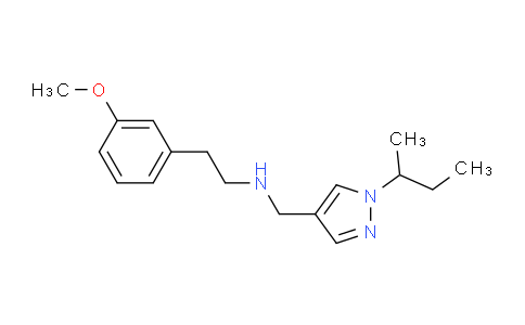 CAS No. 1170468-49-1, N-((1-(sec-Butyl)-1H-pyrazol-4-yl)methyl)-2-(3-methoxyphenyl)ethanamine