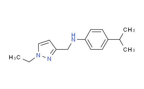 CAS No. 1006352-87-9, N-((1-Ethyl-1H-pyrazol-3-yl)methyl)-4-isopropylaniline