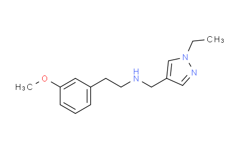 CAS No. 1170150-51-2, N-((1-Ethyl-1H-pyrazol-4-yl)methyl)-2-(3-methoxyphenyl)ethanamine