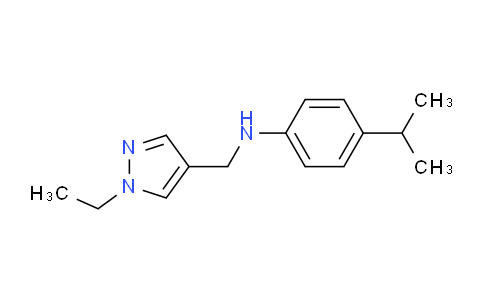CAS No. 400858-56-2, N-((1-Ethyl-1H-pyrazol-4-yl)methyl)-4-isopropylaniline