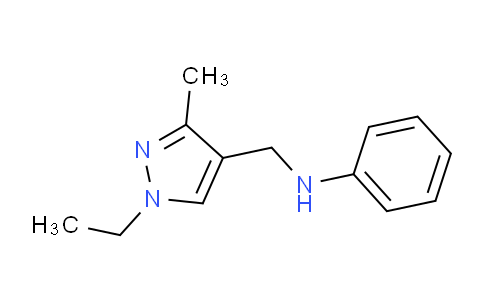 CAS No. 1006352-95-9, N-((1-Ethyl-3-methyl-1H-pyrazol-4-yl)methyl)aniline