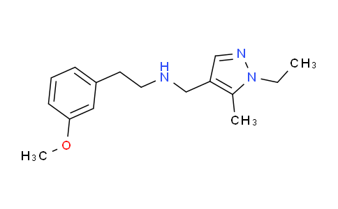 CAS No. 1173085-38-5, N-((1-Ethyl-5-methyl-1H-pyrazol-4-yl)methyl)-2-(3-methoxyphenyl)ethanamine