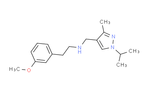 CAS No. 1171009-59-8, N-((1-Isopropyl-3-methyl-1H-pyrazol-4-yl)methyl)-2-(3-methoxyphenyl)ethanamine