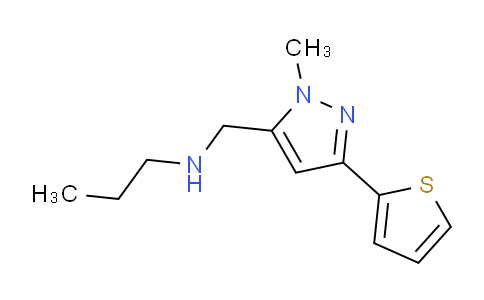 CAS No. 1365958-23-1, N-((1-Methyl-3-(thiophen-2-yl)-1H-pyrazol-5-yl)methyl)propan-1-amine