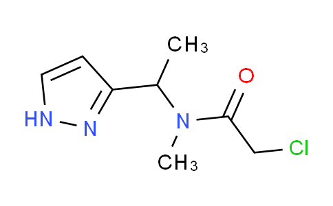 CAS No. 1004194-35-7, N-(1-(1H-Pyrazol-3-yl)ethyl)-2-chloro-N-methylacetamide