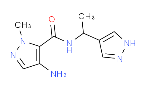 CAS No. 1001500-40-8, N-(1-(1H-Pyrazol-4-yl)ethyl)-4-amino-1-methyl-1H-pyrazole-5-carboxamide
