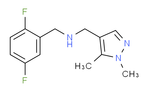 CAS No. 1006957-24-9, N-(2,5-Difluorobenzyl)-1-(1,5-dimethyl-1H-pyrazol-4-yl)methanamine