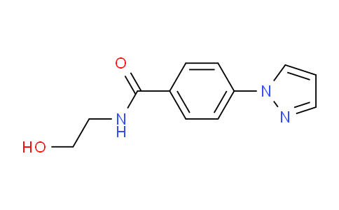 CAS No. 1017782-46-5, N-(2-Hydroxyethyl)-4-(1H-pyrazol-1-yl)benzamide