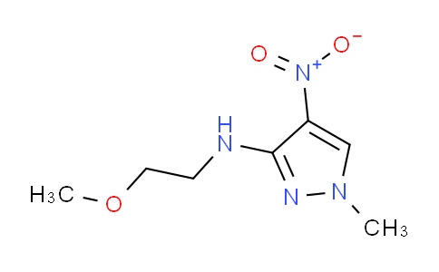 CAS No. 1429417-67-3, N-(2-Methoxyethyl)-1-methyl-4-nitro-1H-pyrazol-3-amine