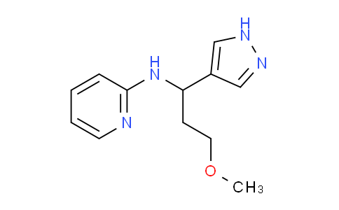 CAS No. 1365958-31-1, N-(3-Methoxy-1-(1H-pyrazol-4-yl)propyl)pyridin-2-amine
