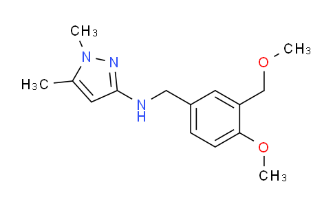 CAS No. 1006450-68-5, N-(4-Methoxy-3-(methoxymethyl)benzyl)-1,5-dimethyl-1H-pyrazol-3-amine