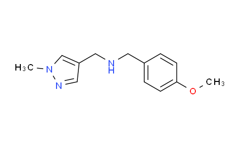 CAS No. 1006476-23-8, N-(4-Methoxybenzyl)-1-(1-methyl-1H-pyrazol-4-yl)methanamine