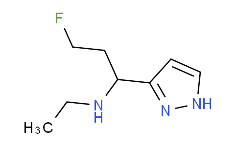 CAS No. 1427022-01-2, N-Ethyl-3-fluoro-1-(1H-pyrazol-3-yl)propan-1-amine