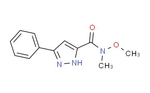 CAS No. 1311195-95-5, N-Methoxy-N-methyl-3-phenyl-1H-pyrazole-5-carboxamide