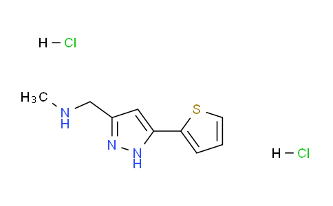 CAS No. 1231953-79-9, N-Methyl-1-(5-(thiophen-2-yl)-1H-pyrazol-3-yl)methanamine dihydrochloride