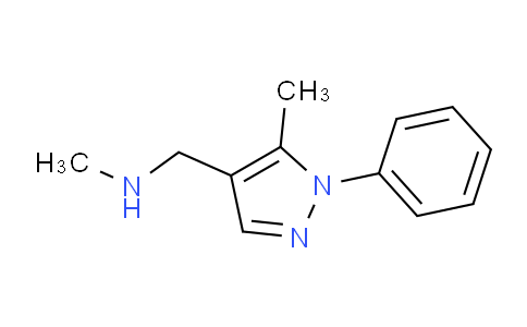 CAS No. 1031843-22-7, N-Methyl-1-(5-methyl-1-phenyl-1H-pyrazol-4-yl)methanamine
