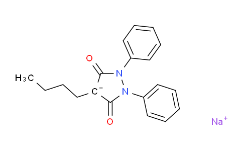 CAS No. 129-18-0, Sodium 4-butyl-3,5-dioxo-1,2-diphenylpyrazolidin-4-ide