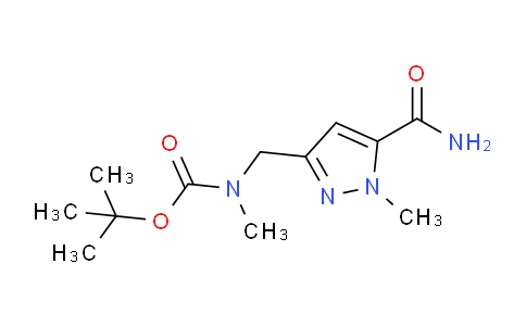 CAS No. 1643141-19-8, tert-Butyl ((5-carbamoyl-1-methyl-1H-pyrazol-3-yl)methyl)(methyl)carbamate