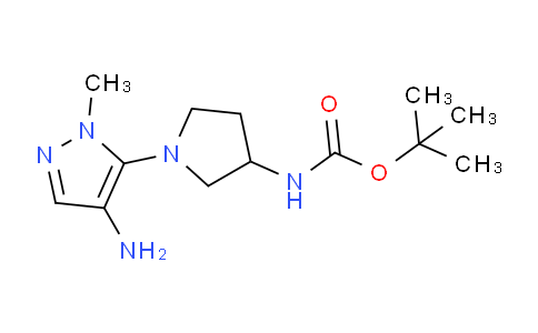 CAS No. 1363405-36-0, tert-Butyl (1-(4-amino-1-methyl-1H-pyrazol-5-yl)pyrrolidin-3-yl)carbamate