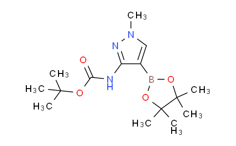 CAS No. 1021735-84-1, tert-Butyl (1-methyl-4-(4,4,5,5-tetramethyl-1,3,2-dioxaborolan-2-yl)-1H-pyrazol-3-yl)carbamate