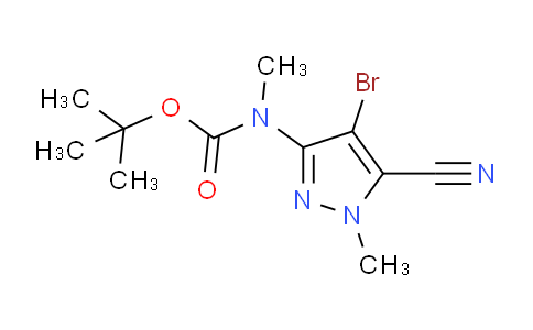CAS No. 1692906-03-8, tert-Butyl (4-bromo-5-cyano-1-methyl-1H-pyrazol-3-yl)(methyl)carbamate