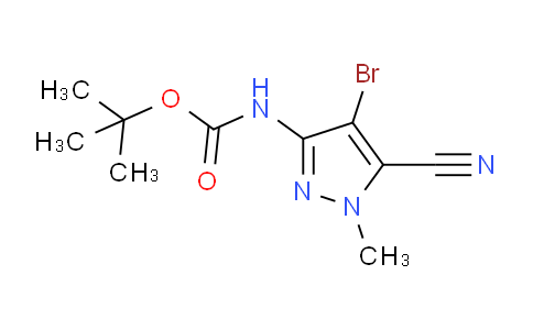 CAS No. 1692905-93-3, tert-Butyl (4-bromo-5-cyano-1-methyl-1H-pyrazol-3-yl)carbamate