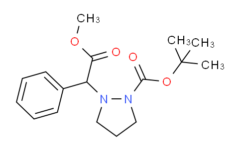 CAS No. 952183-21-0, tert-Butyl 2-(2-methoxy-2-oxo-1-phenylethyl)pyrazolidine-1-carboxylate