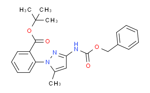 CAS No. 1261079-78-0, tert-Butyl 2-(3-(((benzyloxy)carbonyl)amino)-5-methyl-1H-pyrazol-1-yl)benzoate