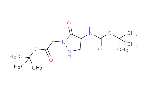 CAS No. 140182-12-3, tert-Butyl 2-(4-((tert-butoxycarbonyl)amino)-5-oxopyrazolidin-1-yl)acetate
