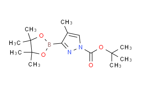 CAS No. 1402174-62-2, tert-Butyl 4-methyl-3-(4,4,5,5-tetramethyl-1,3,2-dioxaborolan-2-yl)-1H-pyrazole-1-carboxylate