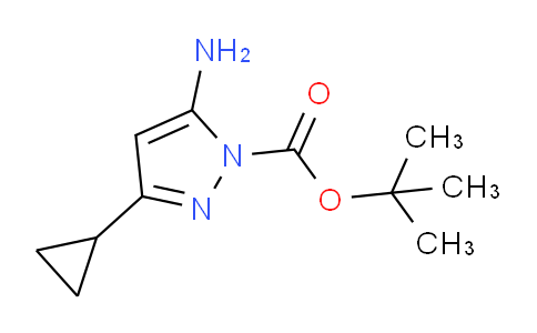 CAS No. 437982-59-7, tert-Butyl 5-amino-3-cyclopropyl-1H-pyrazole-1-carboxylate