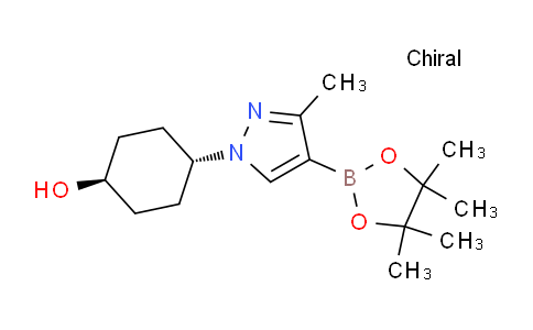 CAS No. 1350323-23-7, trans-4-(3-Methyl-4-(4,4,5,5-tetramethyl-1,3,2-dioxaborolan-2-yl)-1H-pyrazol-1-yl)cyclohexanol