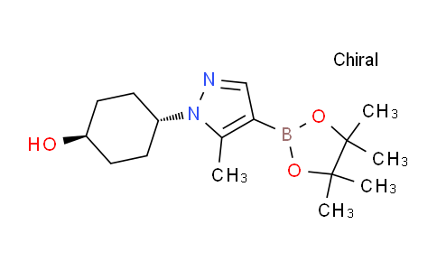 CAS No. 1350323-18-0, trans-4-(5-Methyl-4-(4,4,5,5-tetramethyl-1,3,2-dioxaborolan-2-yl)-1H-pyrazol-1-yl)cyclohexanol