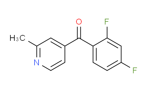 CAS No. 1187169-51-2, (2,4-Difluorophenyl)(2-methylpyridin-4-yl)methanone