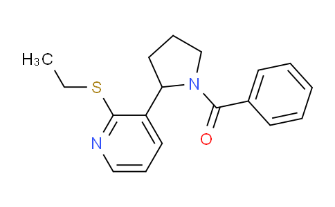 CAS No. 1352494-05-3, (2-(2-(Ethylthio)pyridin-3-yl)pyrrolidin-1-yl)(phenyl)methanone