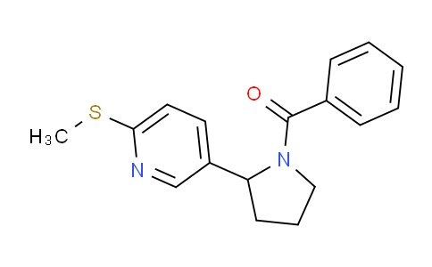 CAS No. 1352503-39-9, (2-(6-(Methylthio)pyridin-3-yl)pyrrolidin-1-yl)(phenyl)methanone