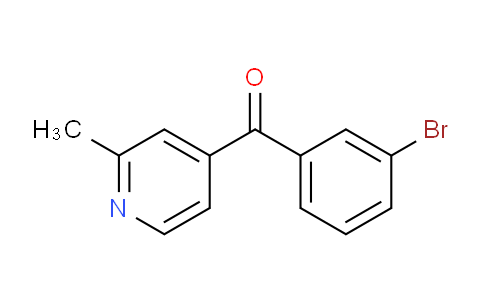 CAS No. 1187169-54-5, (3-Bromophenyl)(2-methylpyridin-4-yl)methanone