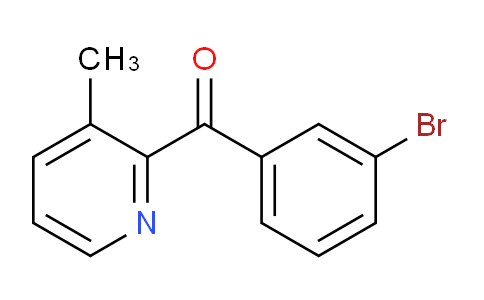 CAS No. 1187165-38-3, (3-Bromophenyl)(3-methylpyridin-2-yl)methanone