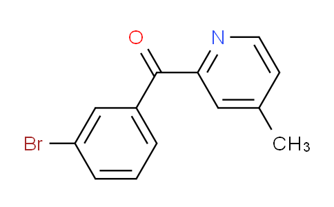 CAS No. 1187166-77-3, (3-Bromophenyl)(4-methylpyridin-2-yl)methanone